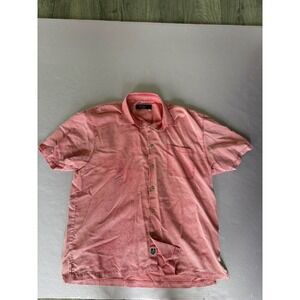 Nat Nast Luxury Originals Button Up Short Sleeve Shirt Casual Mens L‎